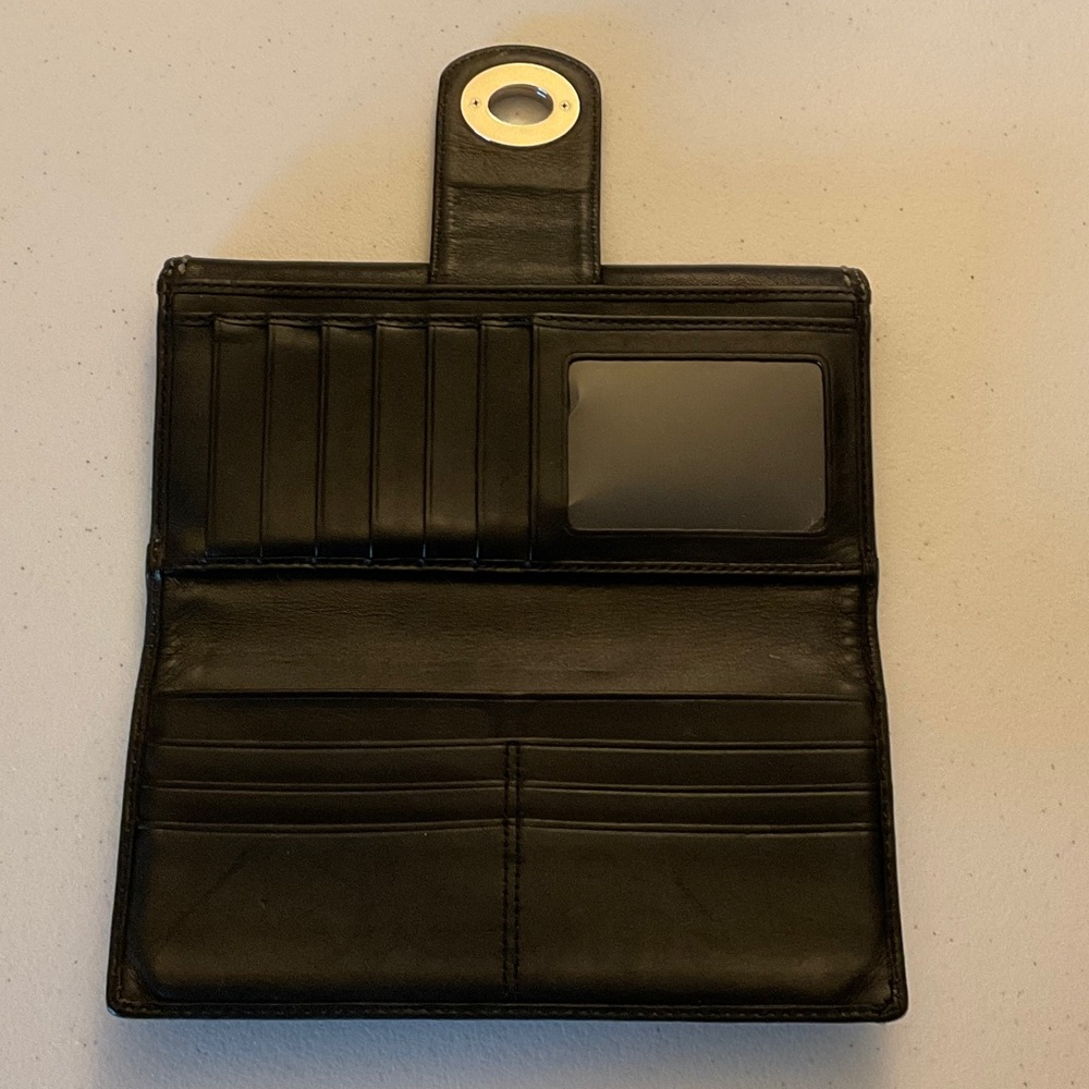 COACH Vintage Black Leather Turnlock Wallet - Picture 6 of 14